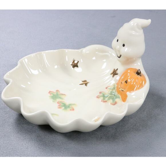 Lenox Occasions Ghost Candy Dish Halloween Pumpkin Bowl Ceramic #6386866 - Picture 2 of 9